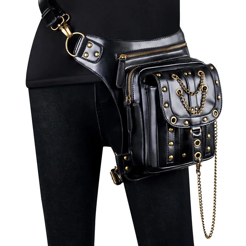 Steampunk Fanny Pack Thigh Holster Shoulder Waist Leg Bag