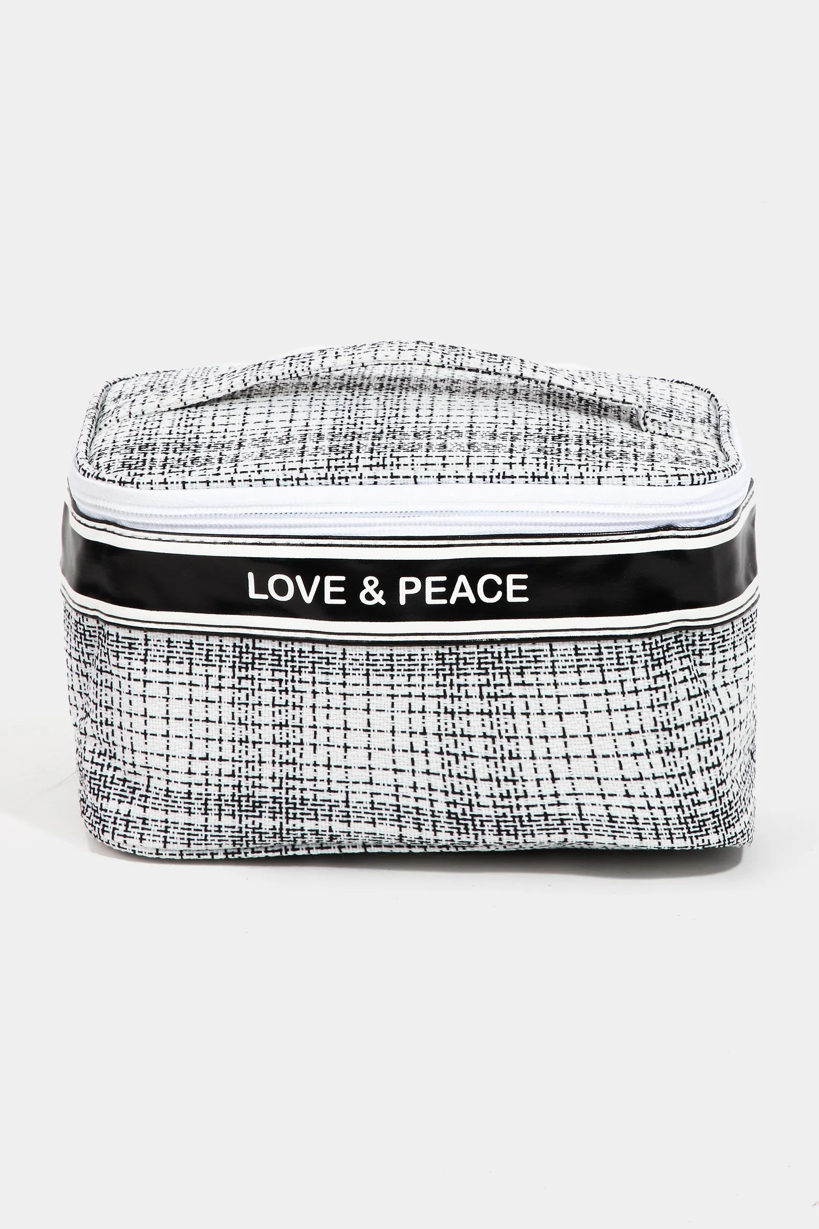 Summer Love & Peace Striped Handle Bag