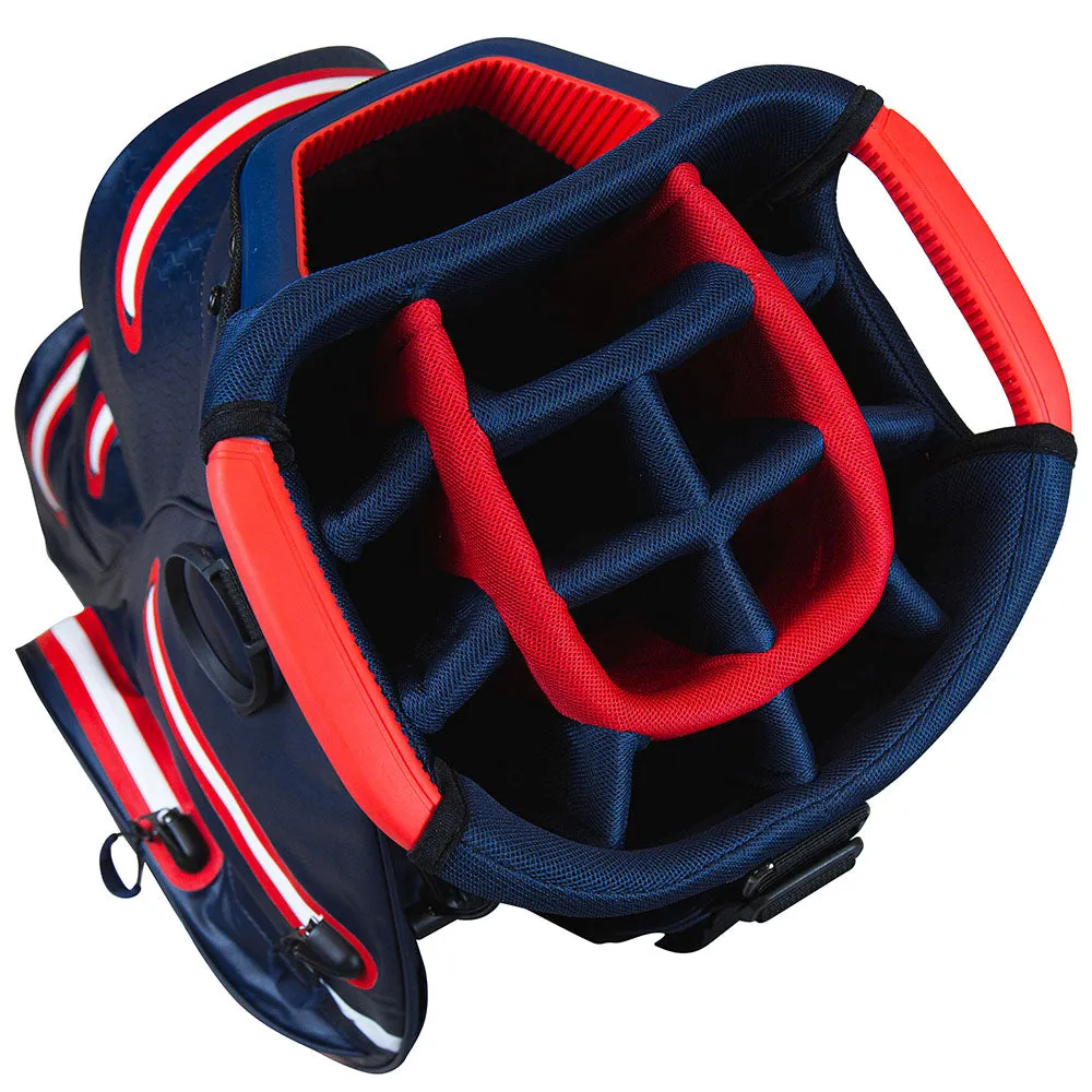 TaylorMade Storm-Dry Waterproof Cart Bag - Navy/Red