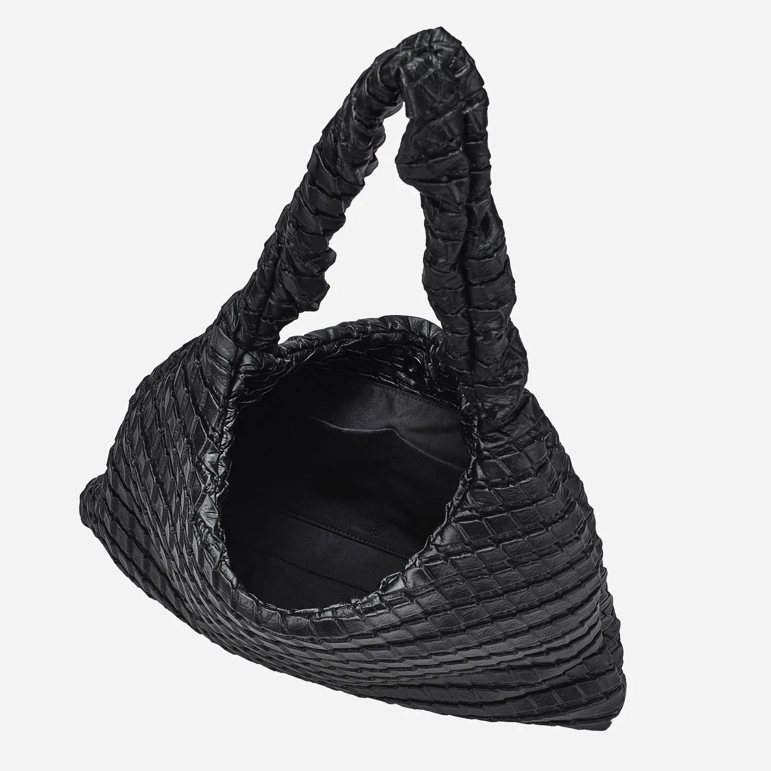 Textured Hobo Bag_Black