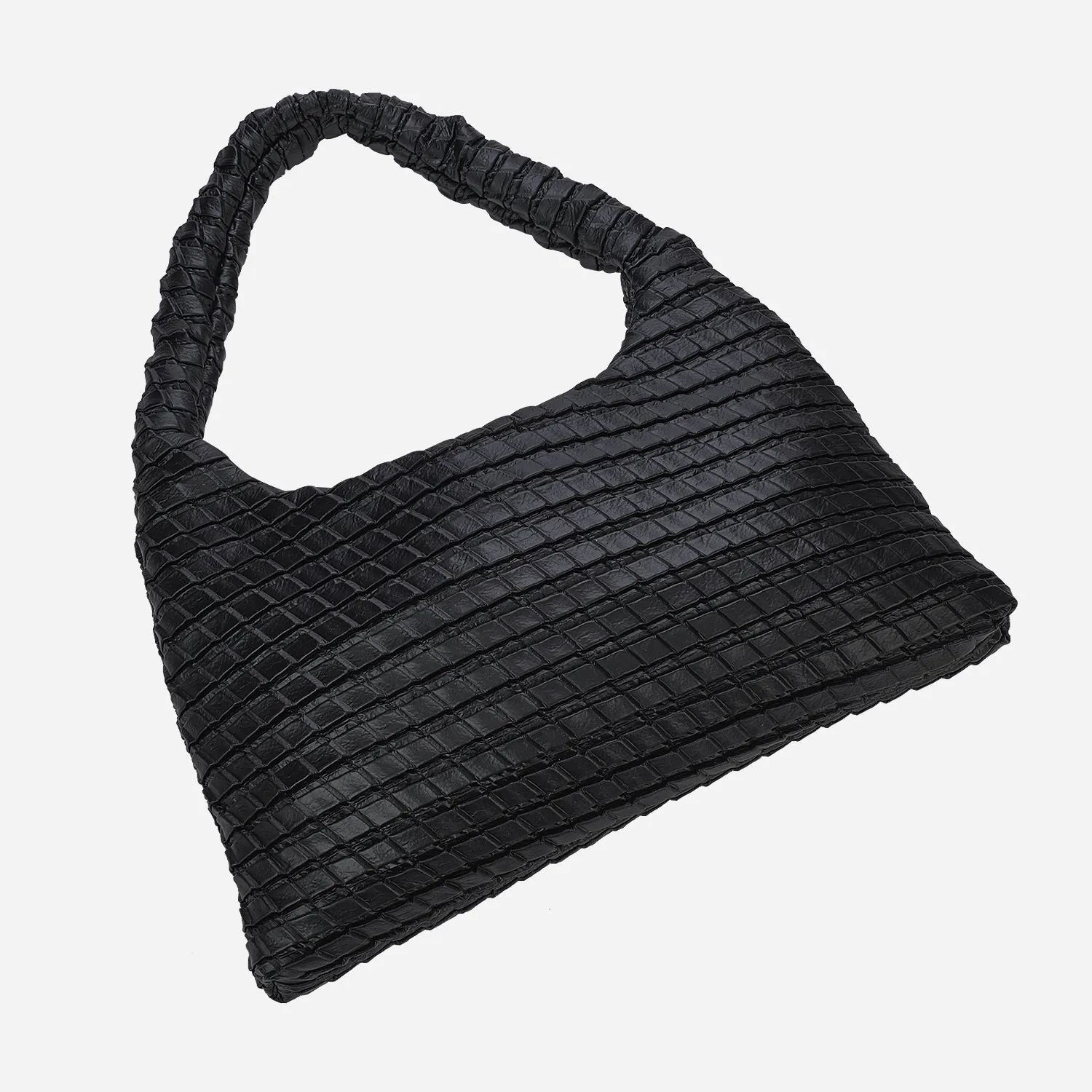 Textured Hobo Bag_Black