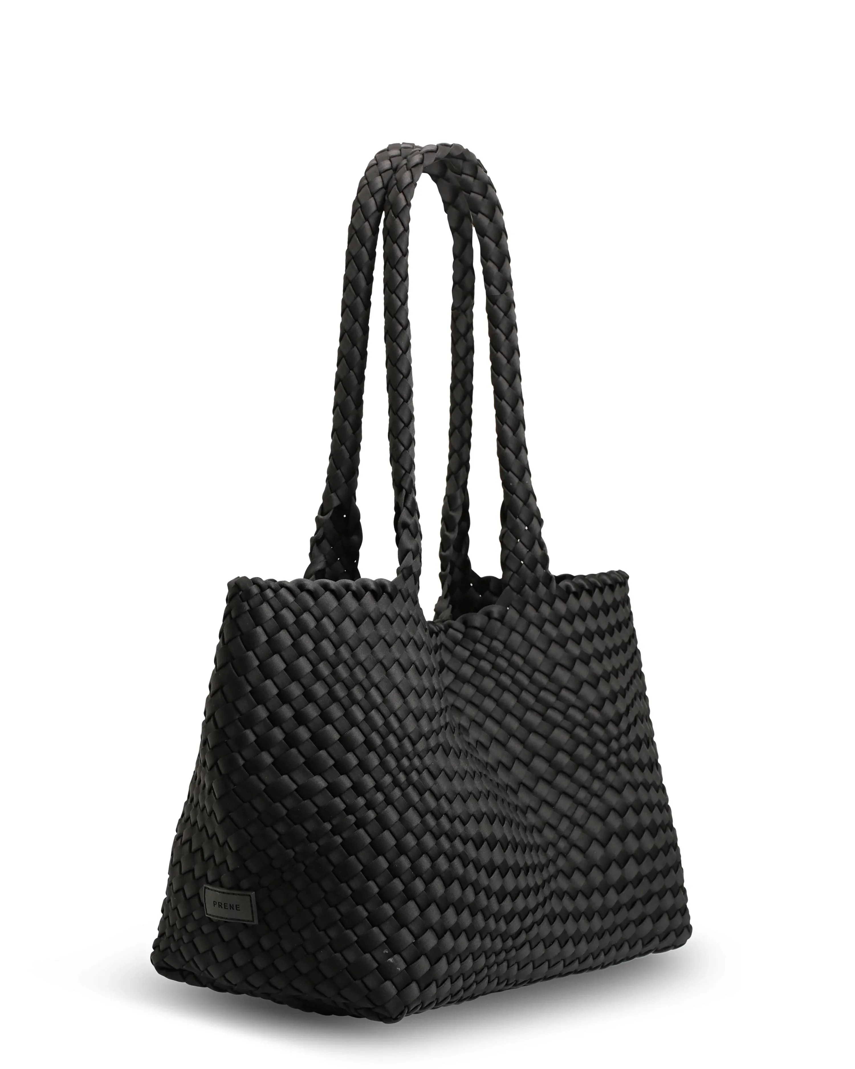 The Aubrey Bag (BLACK) Woven Neoprene Tote Bag