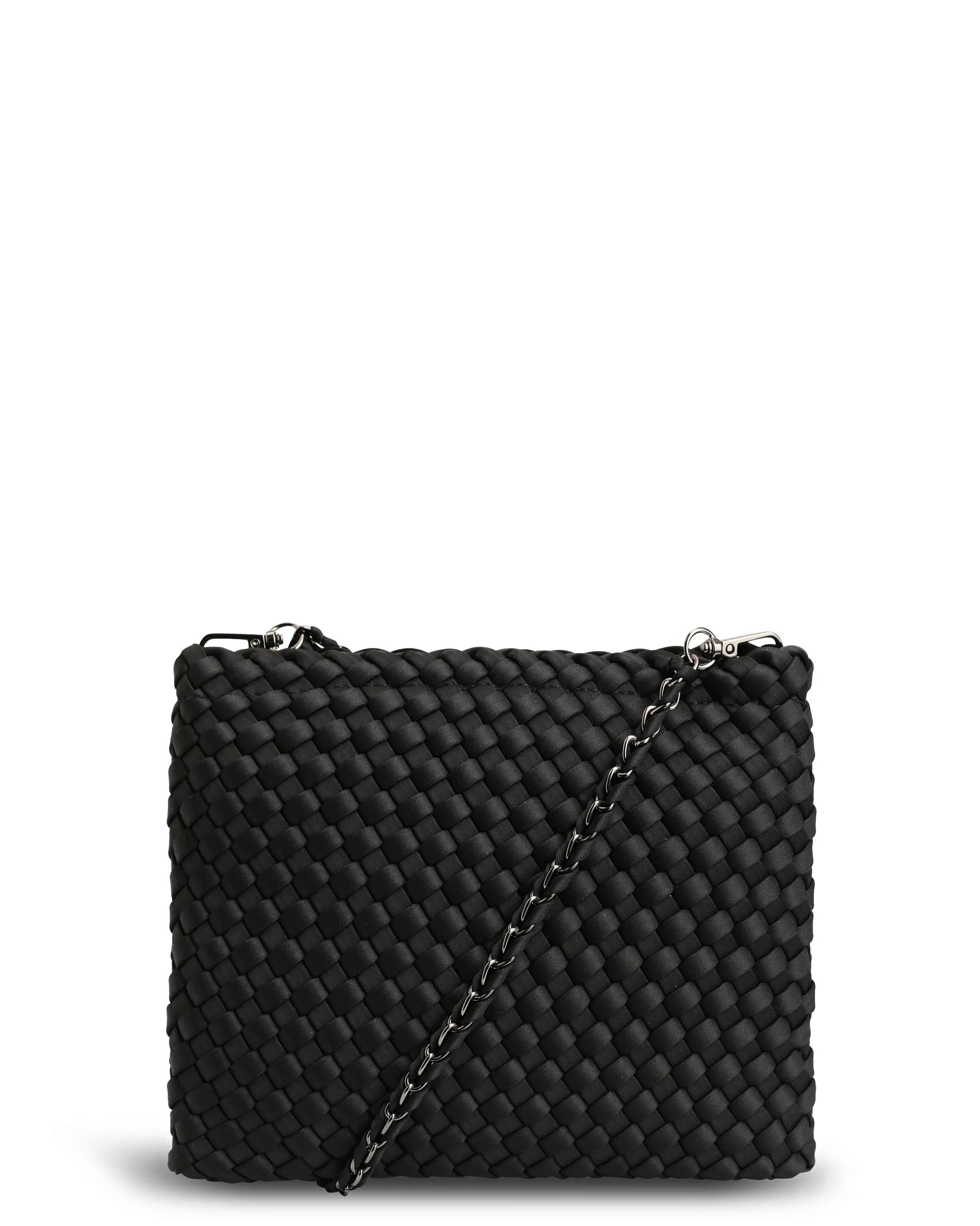 The Aubrey Bag (BLACK) Woven Neoprene Tote Bag