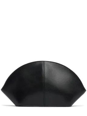 The Row   Mel shiny leather clutch 