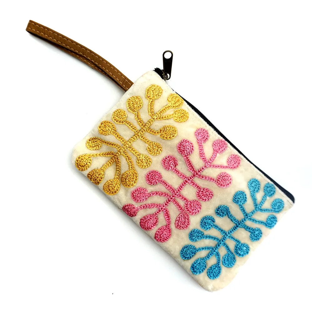 Tiny Cosmetic Bag featuring Watiya Tjuta Tree by Mitjili Napurrula