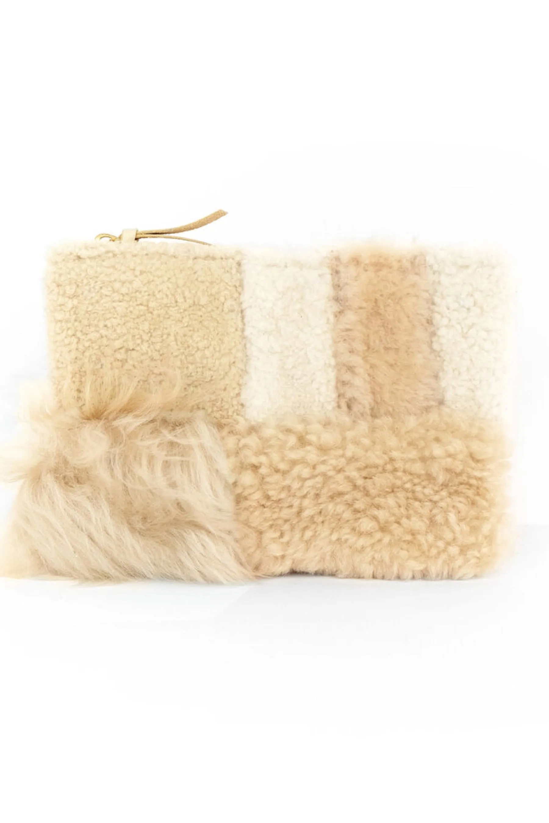 Tofu Shearling Zipper Pouch