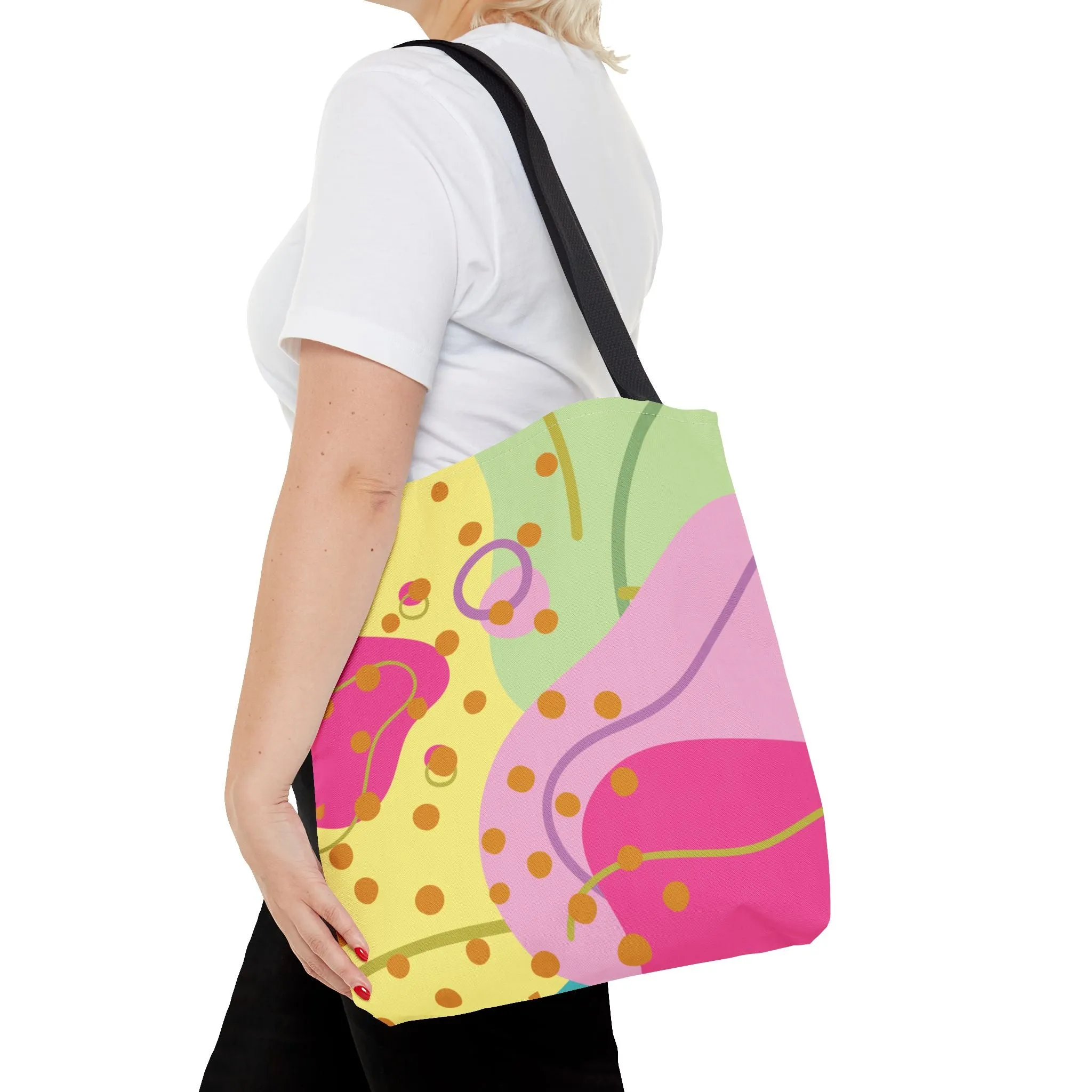 Tote Bag - Fun and Vibrant Digital Abstract Design