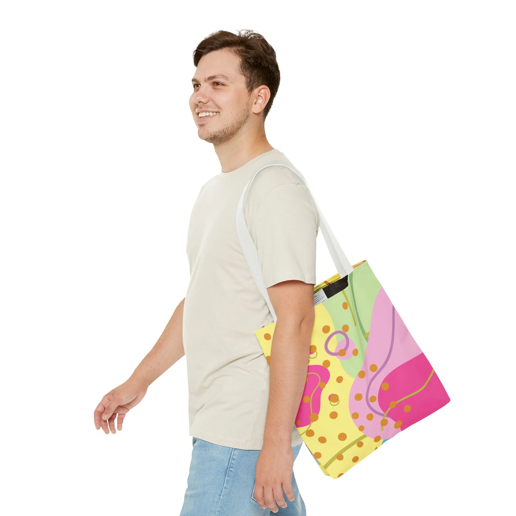 Tote Bag - Fun and Vibrant Digital Abstract Design