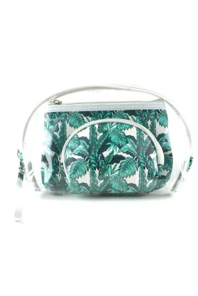 Tropical Leaves Cosmetic Bag Set