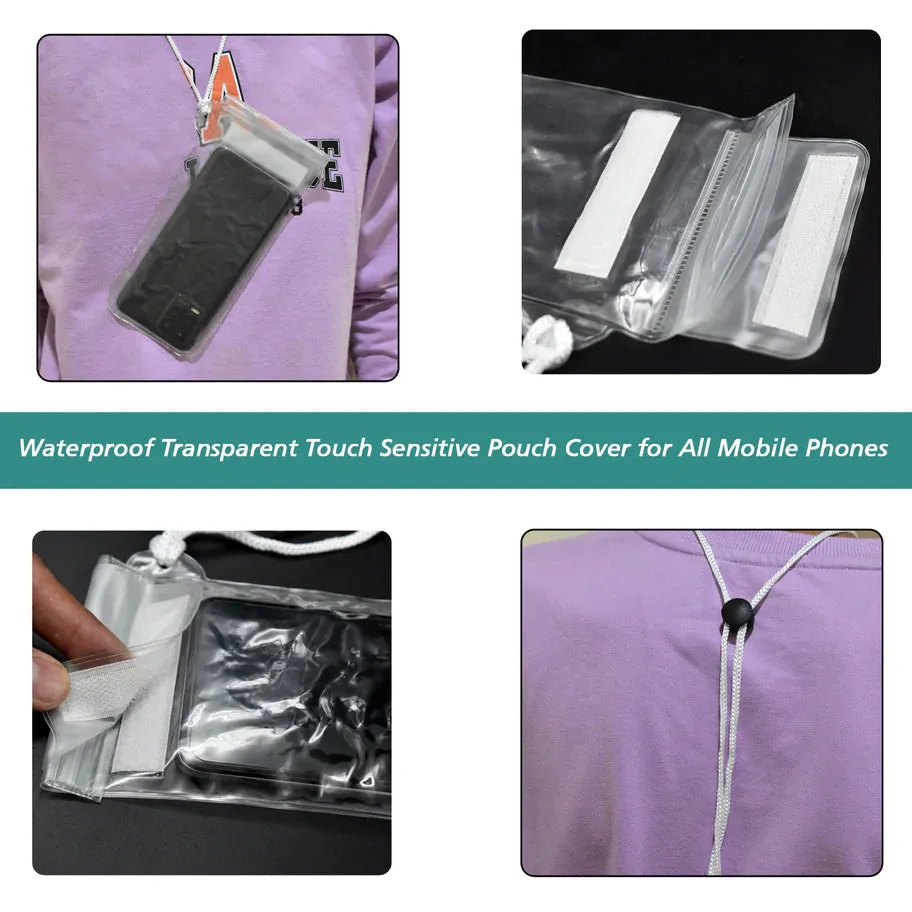 [Type 2] High-Quality Waterproof Mobile Zip Pouch Bag with Strap for DIY/Smart Phone