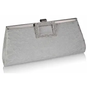 Uma Lace and Crystal Clutch Bag