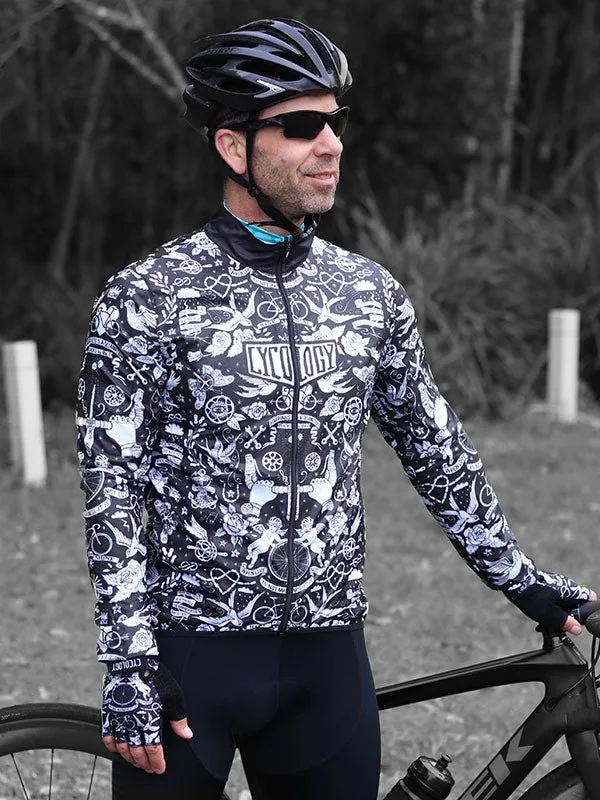 Velo Tattoo Men's Lightweight Windproof Cycling Jacket