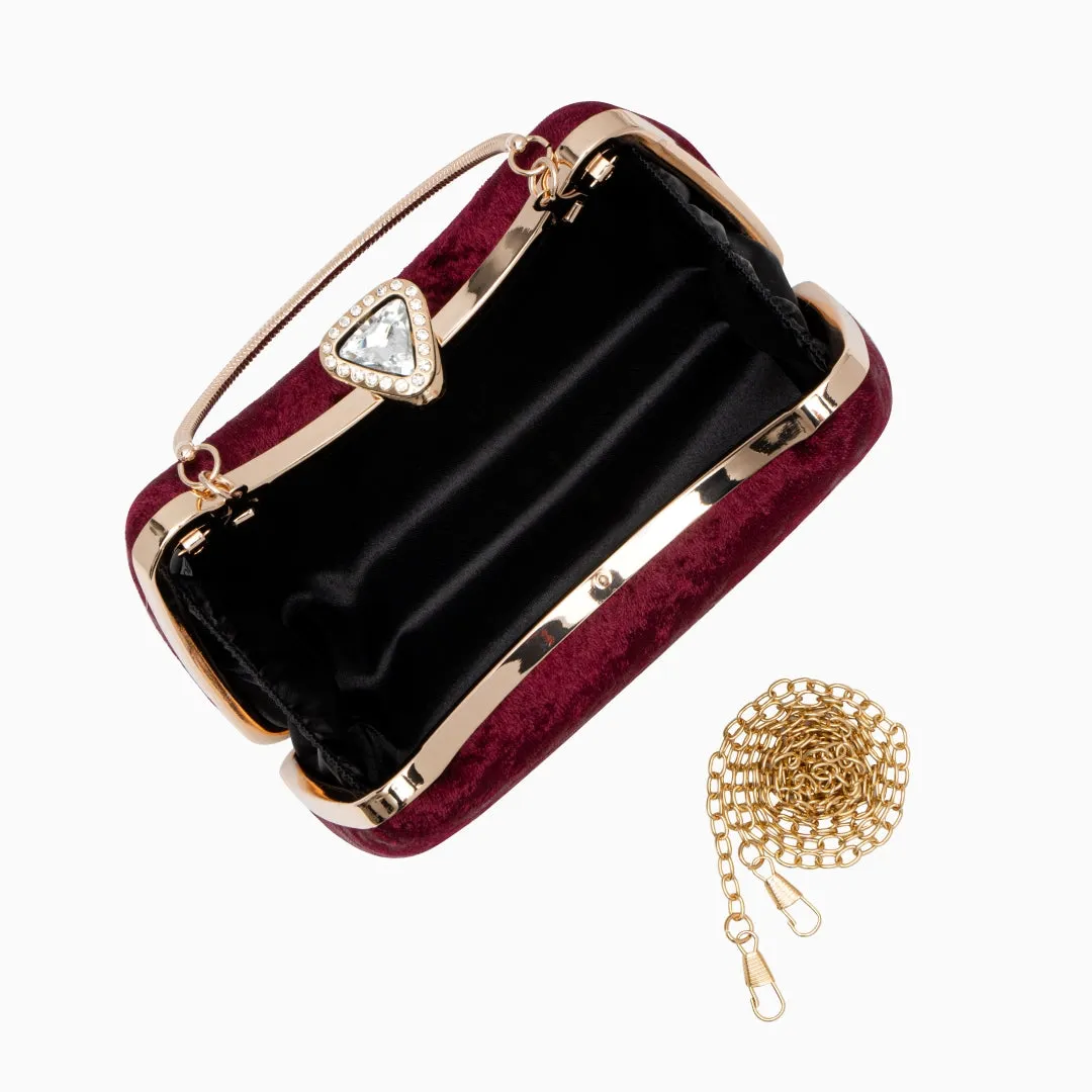 Velvet Flask Clutch Bag