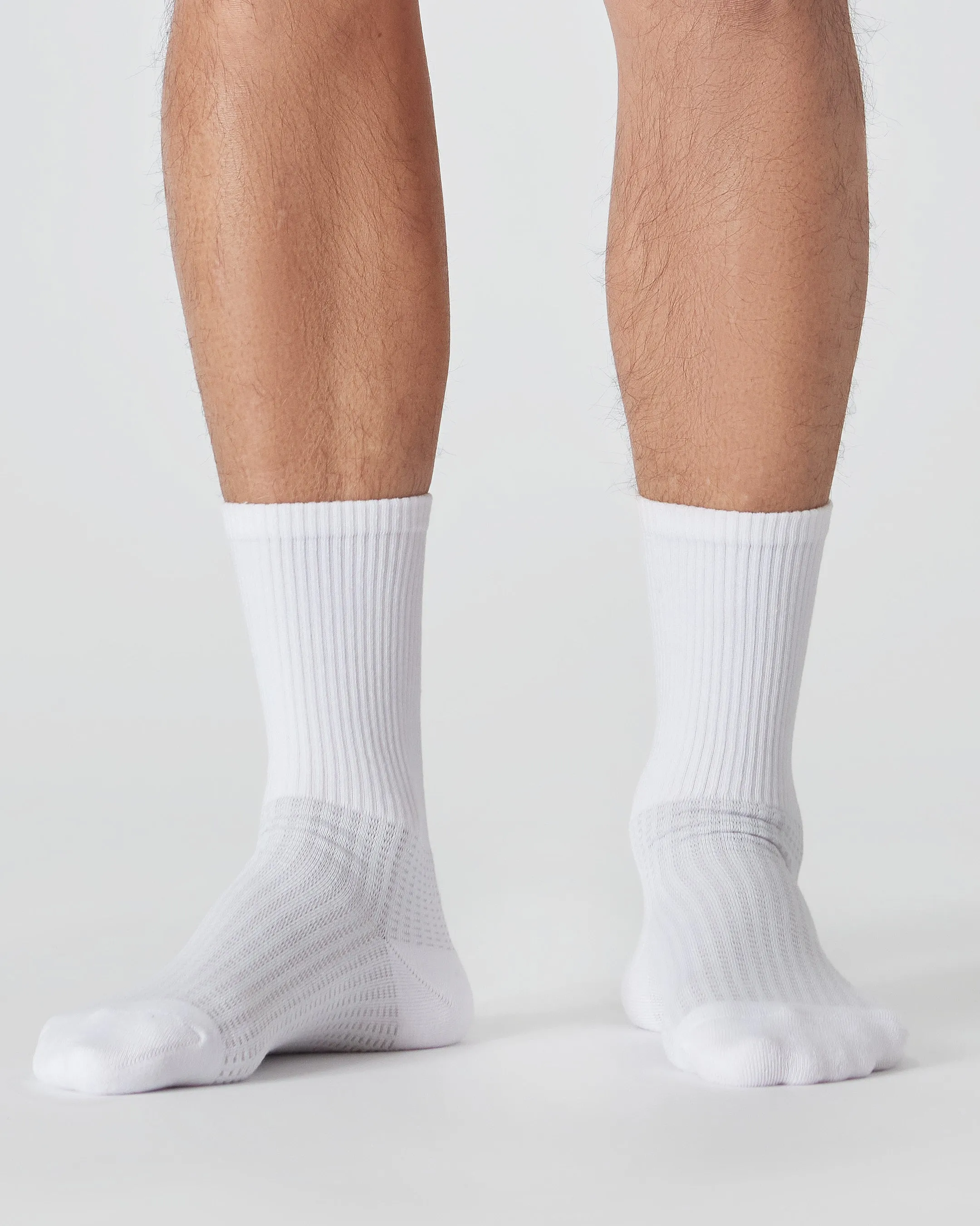 White Active Crew Socks 3-Pack