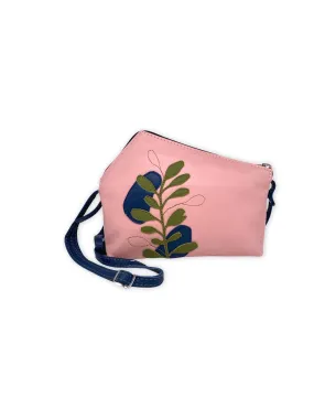 Wide tiny TRIANGLE bag (BRANCH - pink / navy / green)