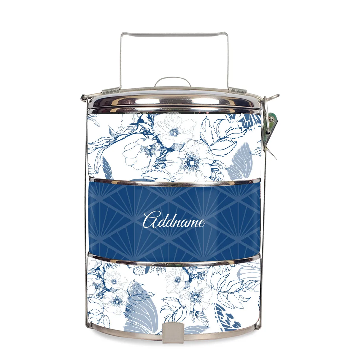 Wild Rose Artline Series 3-Tier Standard Small 12cm Tiffin Carrier [FREE Custom Add Name]