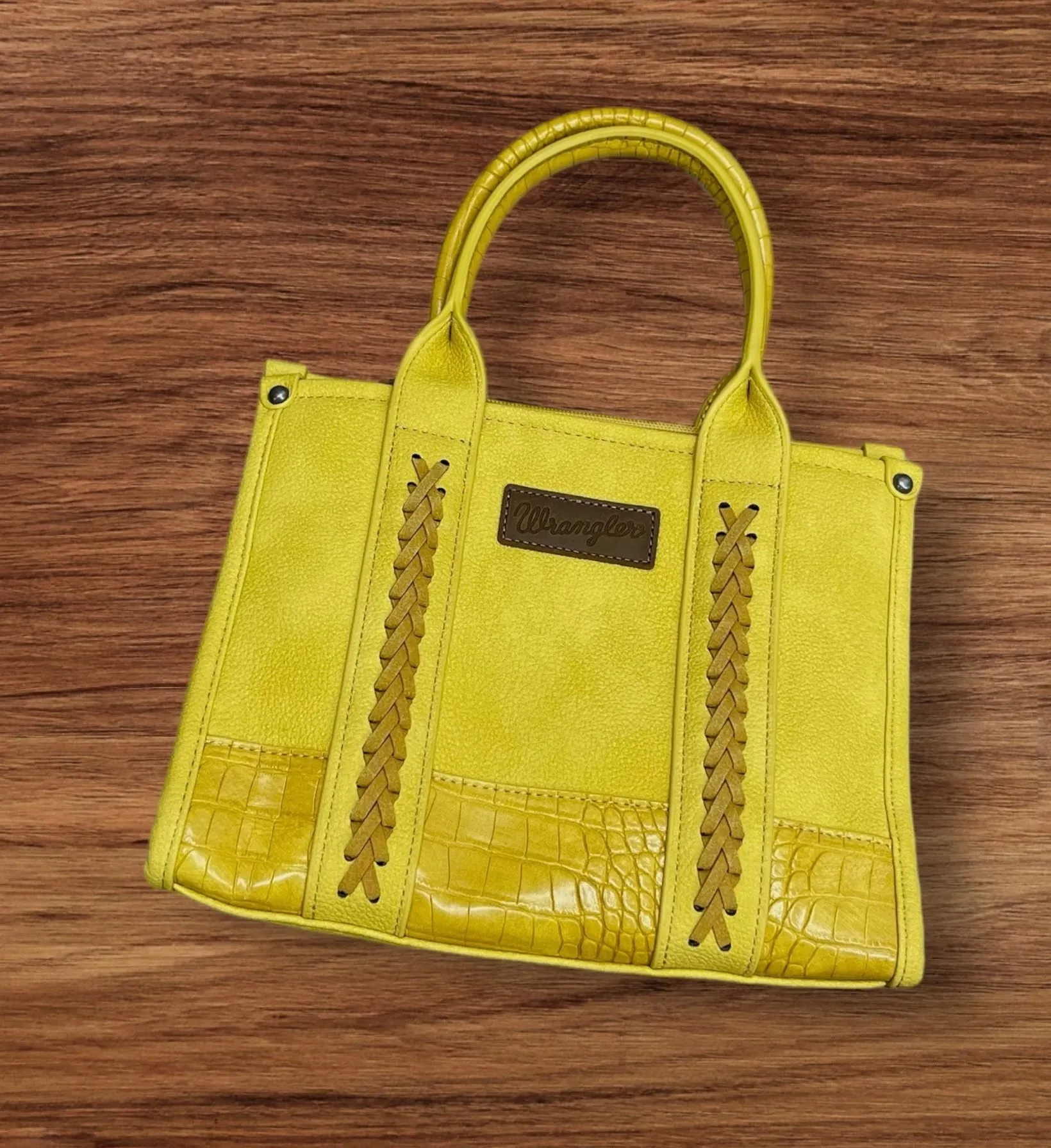 Wrangler Croc Print Tote/Crossbody